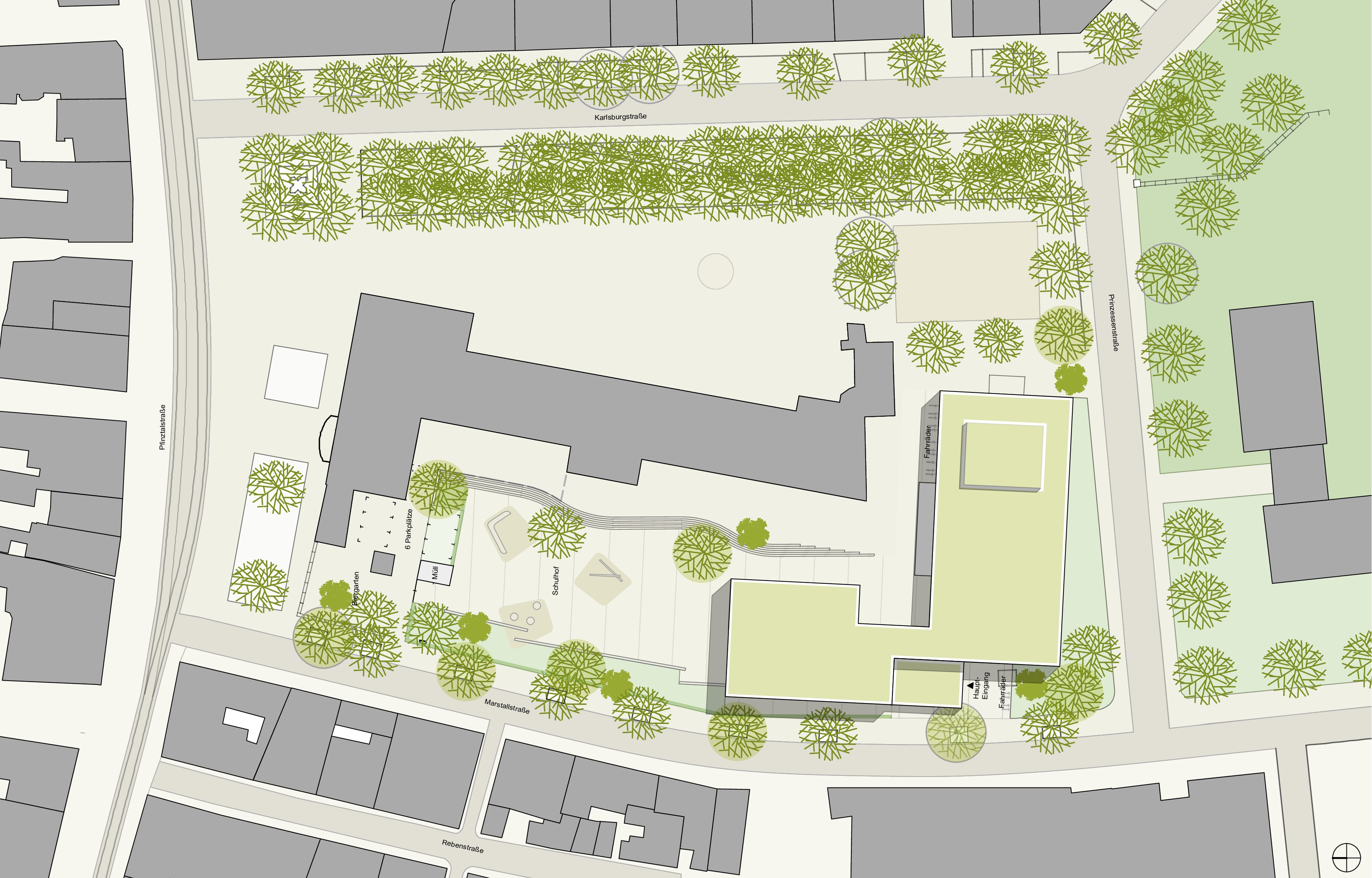 Erweiterung mit Ganztageseinrichtung Schloss-Schule Durlach