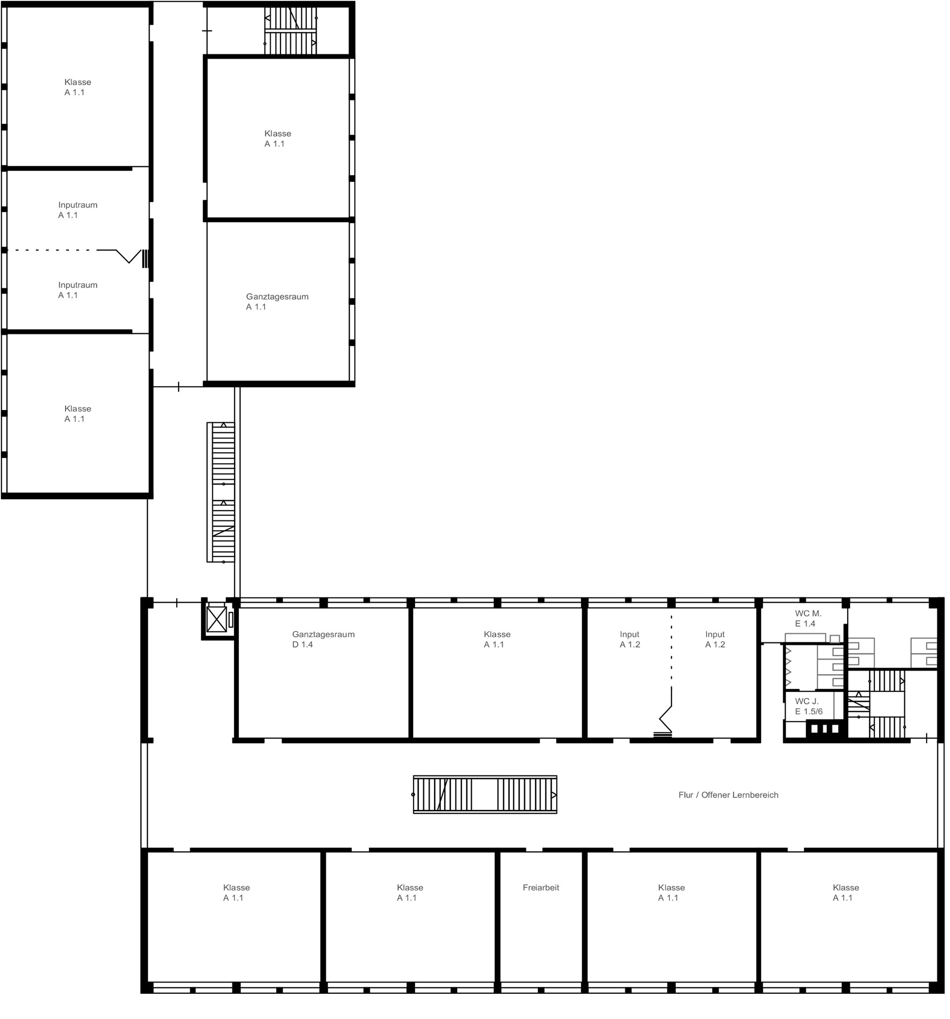 Erweiterung mit Ganztageseinrichtung Schloss-Schule Durlach