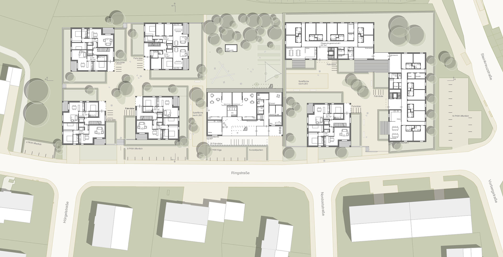 Wohnbebauung Steinkreuzstraße Wolfartsweier